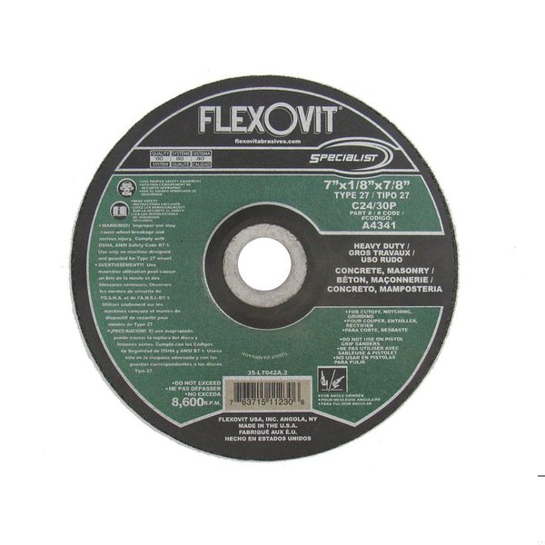 Flexovit DEPRESSED CENTER COMBINATION WHEEL A4341